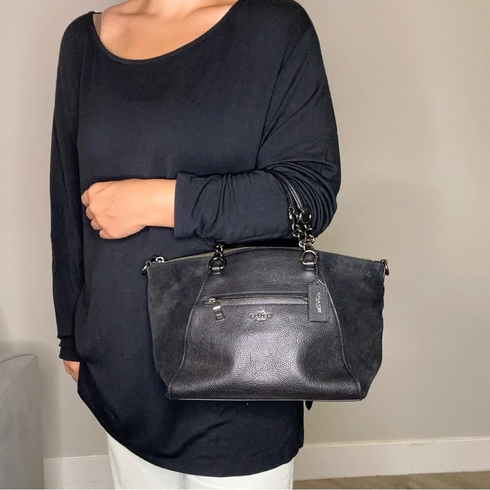 Coach Black Chain Prairie Satchel - Picture 3 of 12